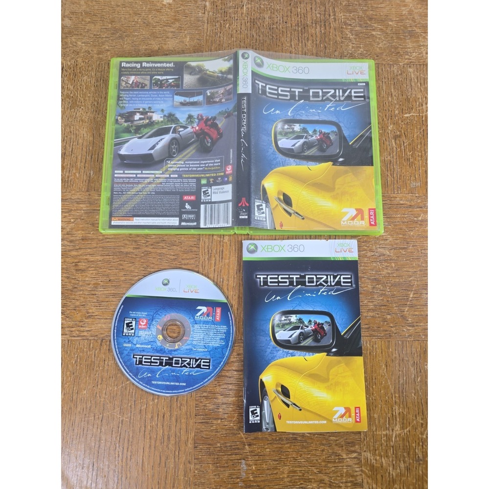 Test Drive Unlimited (Microsoft Xbox 360, 2006) Complete CIB W/ Manual